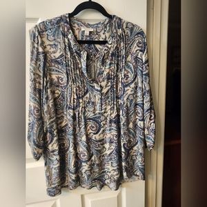Multi Color Blue Blouse